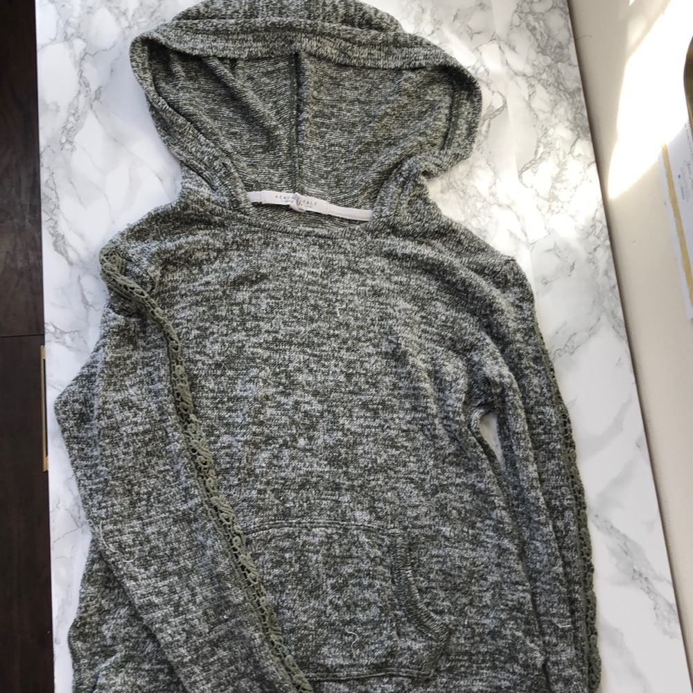 Olive Green Hooded Sweater